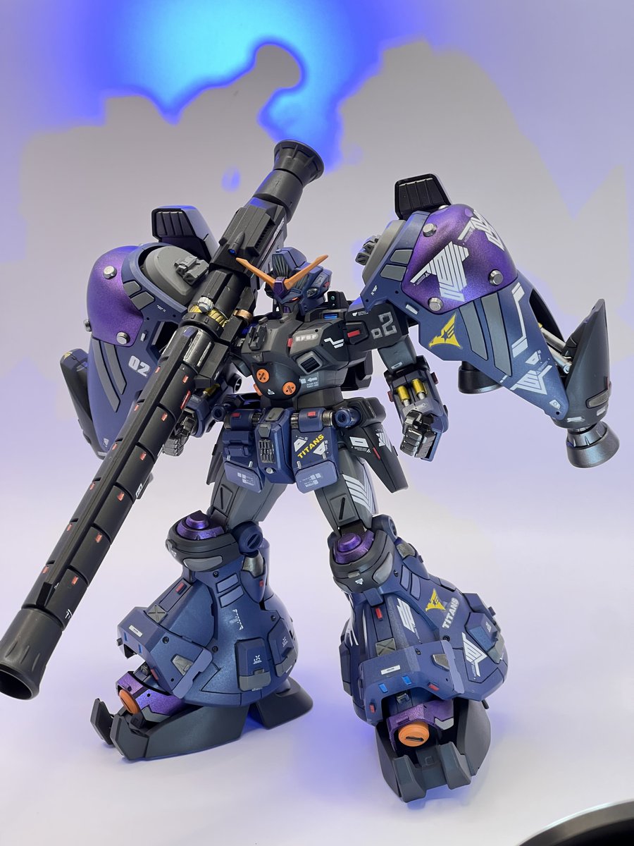 F123_SSCU's tweet photo. gp02完成しました(⩌⩊⩌)
強奪されなかったら、ティターンズが使っていたに違いない( ｰ̀дｰ́)و
 #ガンプラ #ガンダム #サイサリス #gp02 #ティターンズ #ソロモンよ私は帰ってきた https://t.co/jQ1TchtRoA