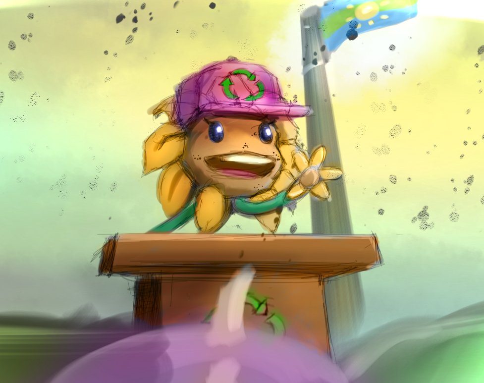 AfinotanAlex's tweet photo. Sunflower for president! #pvz #pvzfanart https://t.co/Ss0WBdp23H