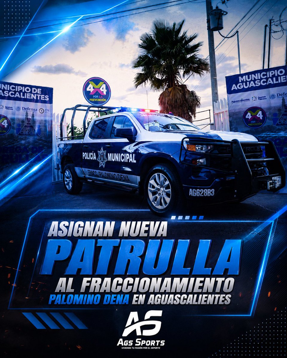 AgsSport's tweet photo. El @MunicipioAgs Aguascalientes asignó la patrulla operativa 628B3 para cobertura exclusiva de las calles de Benito Palomino Dena, Anexo Palomino y Claustros de Loma Dorada.

El despliegue busca reducir tiempos de reacción e incrementar la presencia disuasiva en un sector demográfico crítico del oriente de la ciudad.

¿Basta una sola unidad operativa para cubrir la densidad habitacional de estos tres fraccionamientos o la zona exige la instalación de módulos fijos de vigilancia?

#Aguascalientes #SeguridadAgs