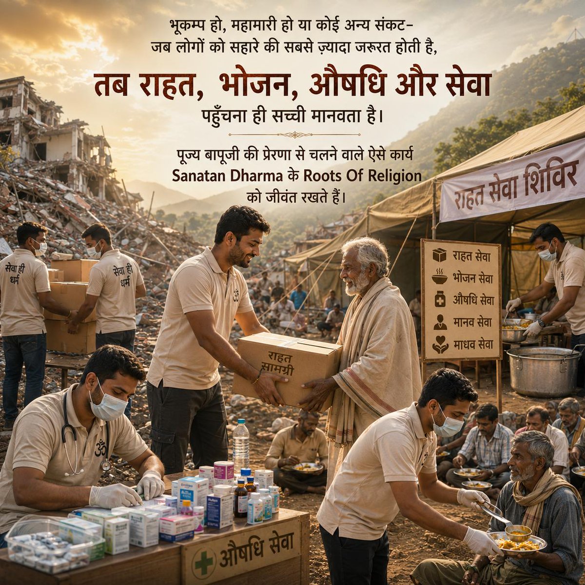 YuwaSewaSangh's tweet photo. #LegacyOfHinduSaints - Pujya Sant Shri Asharamji Bapu has consistently emphasized preserving India’s spiritual heritage through cultural awakening. His efforts inspire generations to  strengthen their faith in Sanatan Dharma, &amp; uphold values that form the true Roots Of Religion. https://t.co/B3hiOEJtB4