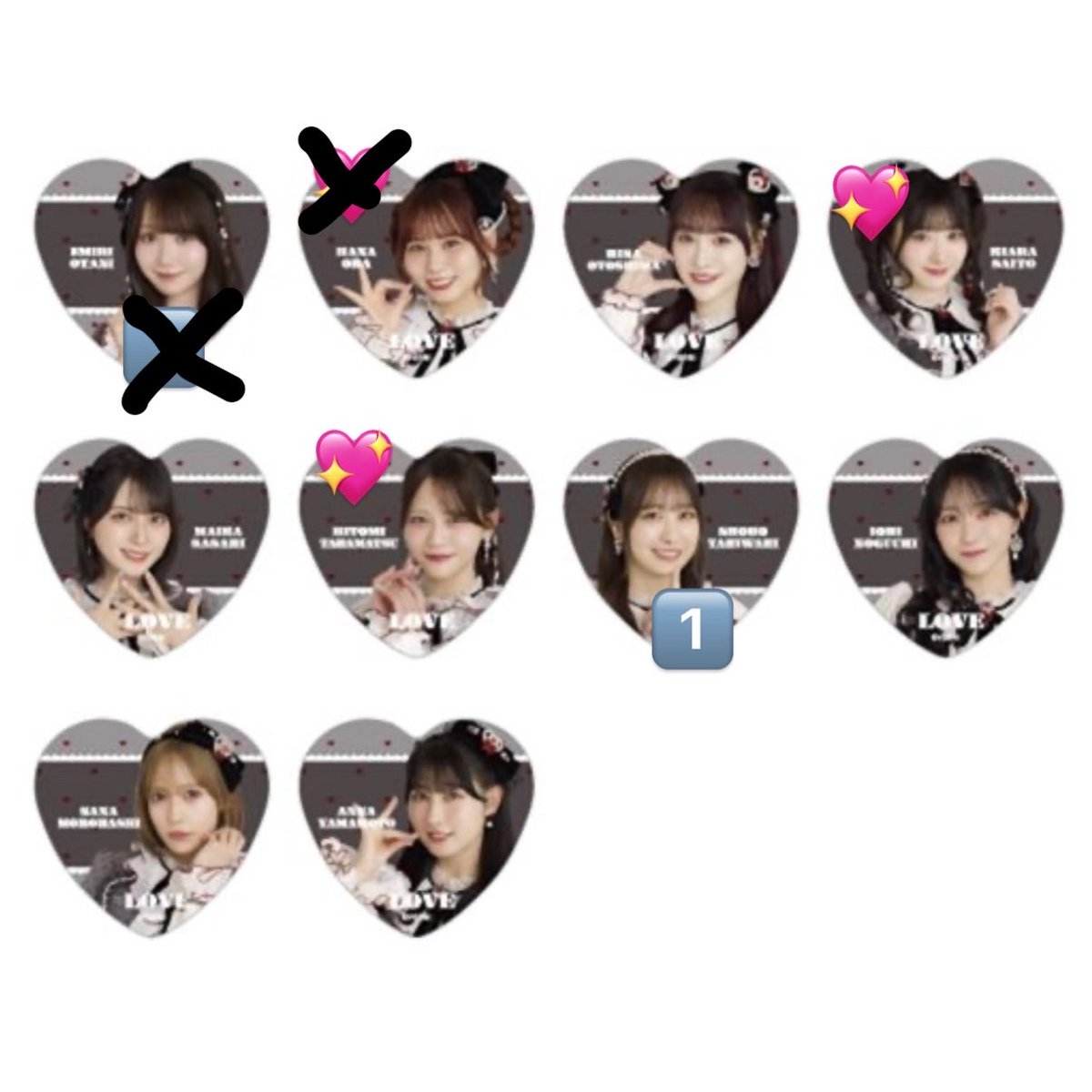 m02141385's tweet photo. イコラブ トレ 国立 グッズ
4カット IDフォト 缶バッジ

譲→1️⃣ 音嶋 瀧脇
求→💖 大場 齋藤 高松

国立2日目6/21直トレ、郵送も場合によっては可 https://t.co/qkkaFrCLx1