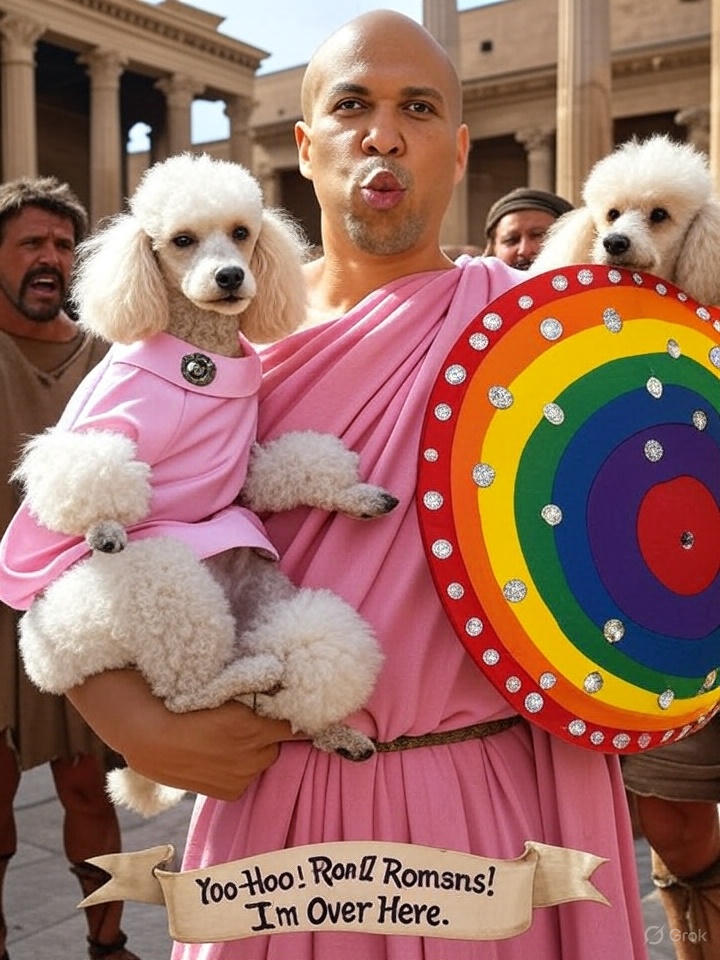 GaltRand13's tweet photo. @CoryBooker Don't be bitter Spartacus just because they aren't having any gay gladiators fight there. https://t.co/lwodCzJ3pL