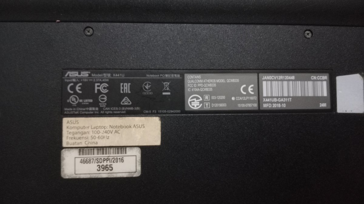 zeepakee's tweet photo. @unicefess Spesifikasi 
RAM 8GB DDR3
SSD 256GB (MASIH ORI) 
CPU I3-7020U @2.30GHz 
GPU NVIDIA GeForce MX110 WIFI OK SPEAKER PECAH 
KEYBOARD OK 
KAMERA AGAK BURAM
MIC PELAN
LAPTOP LANCAR (HDD SUDAH DIPERBAIKI) 
WIFI OK
BLUETOOTH OK
DIJUAL 1.8 (BOLEH BANGET DINEGO YA)
Free HDD https://t.co/esaLWJ1wIb