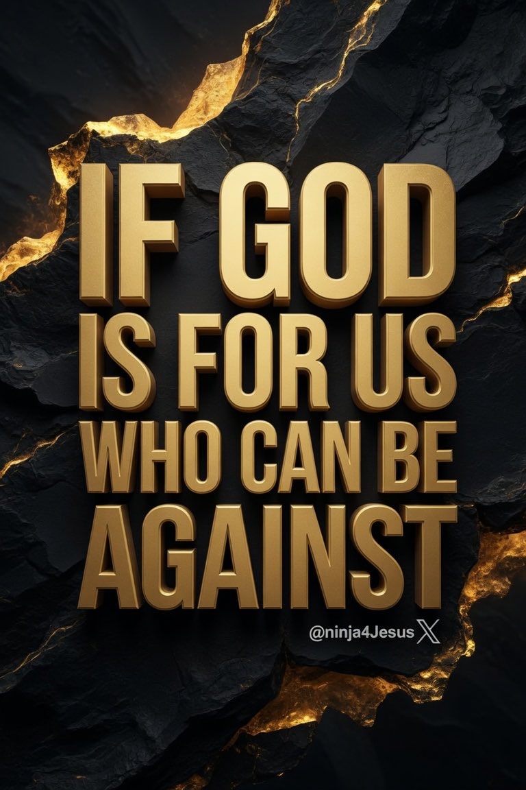 Ninja4Jesus's tweet photo. “What then shall we say to these things? If God is for us, who can be against us?”
— Romans 8:31 https://t.co/vQFRCPGpiU