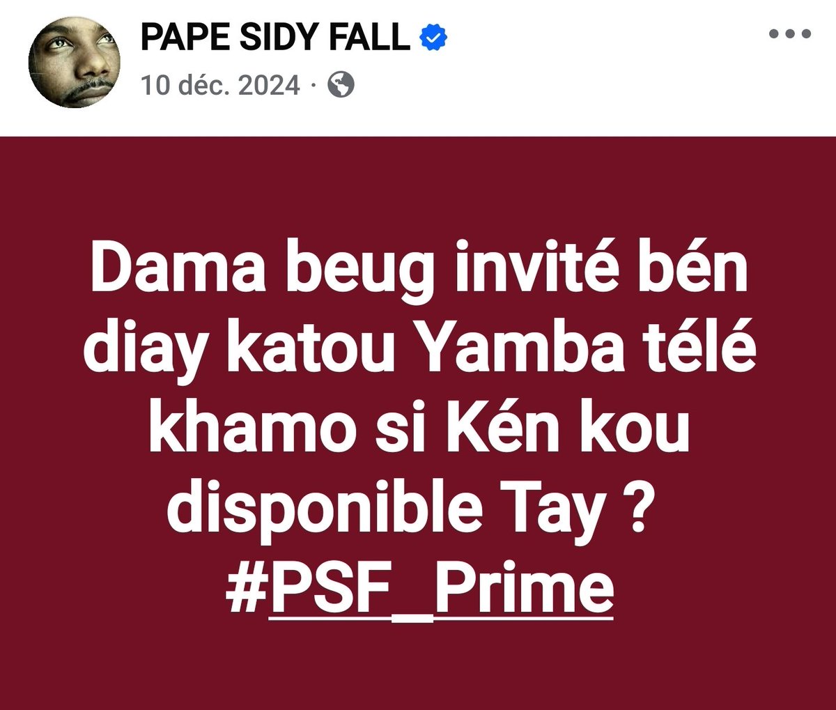 PapeSidy's tweet photo. 2ans mangui out jap lén si  baye https://t.co/Ni2EnKbbDf
