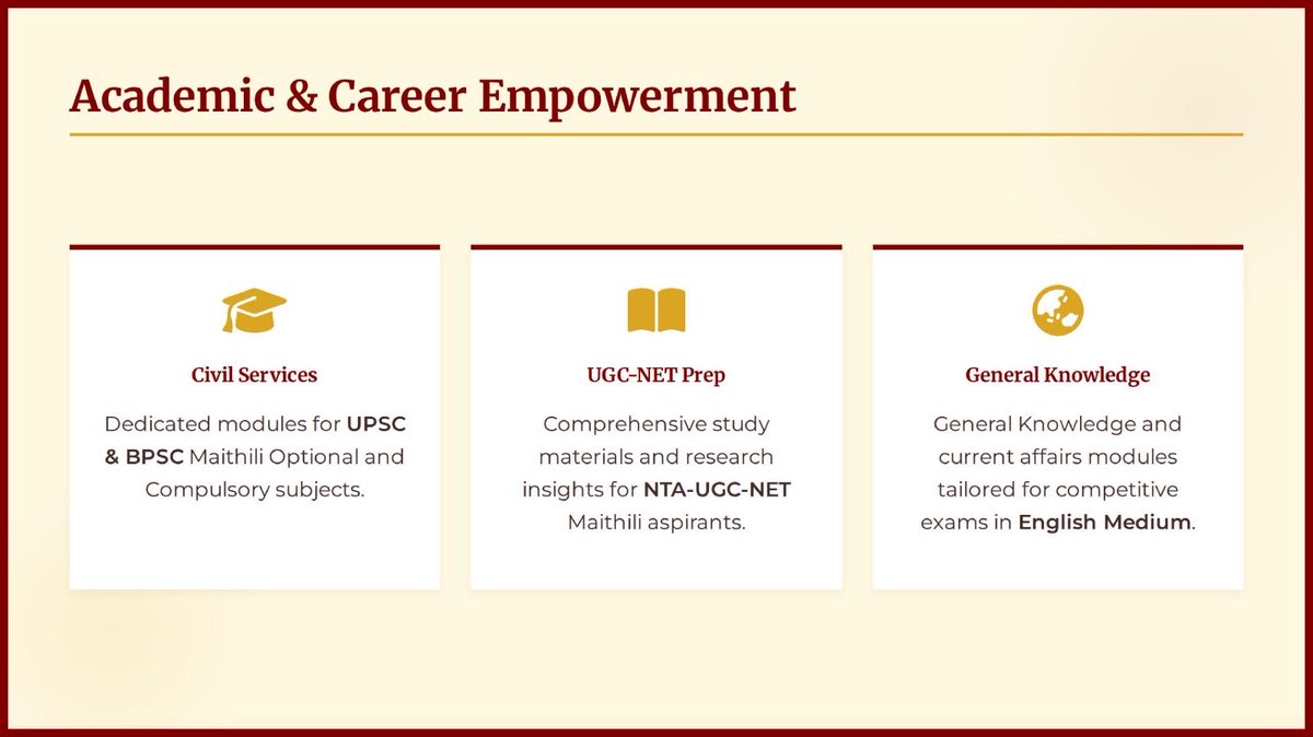 videha's tweet photo. विदेह ई-लर्निङ्ग Videha eLearning [विदेह ई-लर्निङ्ग क्विज़
UPSC / BPSC / UGC-NET / NTA हेतु मैथिली भाषा, साहित्य आ मिथिला इतिहास पर निःशुल्क प्रश्नोत्तरी — क्विज़ खोलबा लेल कार्ड पर क्लिक करू।] https://t.co/S9TrHJSwvY https://t.co/AapQxu0FoT
