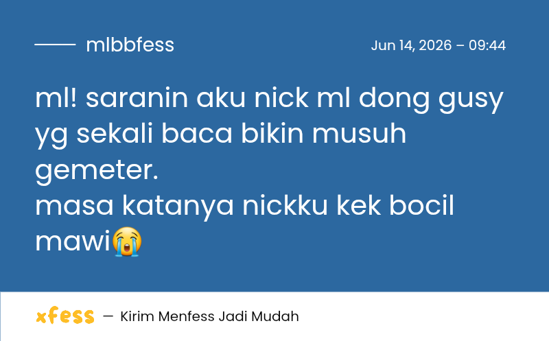 Mobile Legends Menfess tweet media