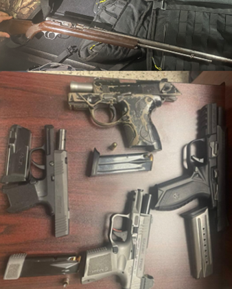 ICEgov's tweet photo. ICE @HSI_HQ arrested Daryl Rutherford, already a convicted felon, for allegedly trafficking illegal firearms into New York City.

“As alleged, this defendant turned the South Carolina-to-New York City corridor into a freeway of illegal guns — smuggling semiautomatic pistols, rifles and a high-capacity drum magazine through several states and into the hands of an individual he believed was a criminal with bad intentions,” said @HSINewYork acting Special Agent in Charge Michael Alfonso.