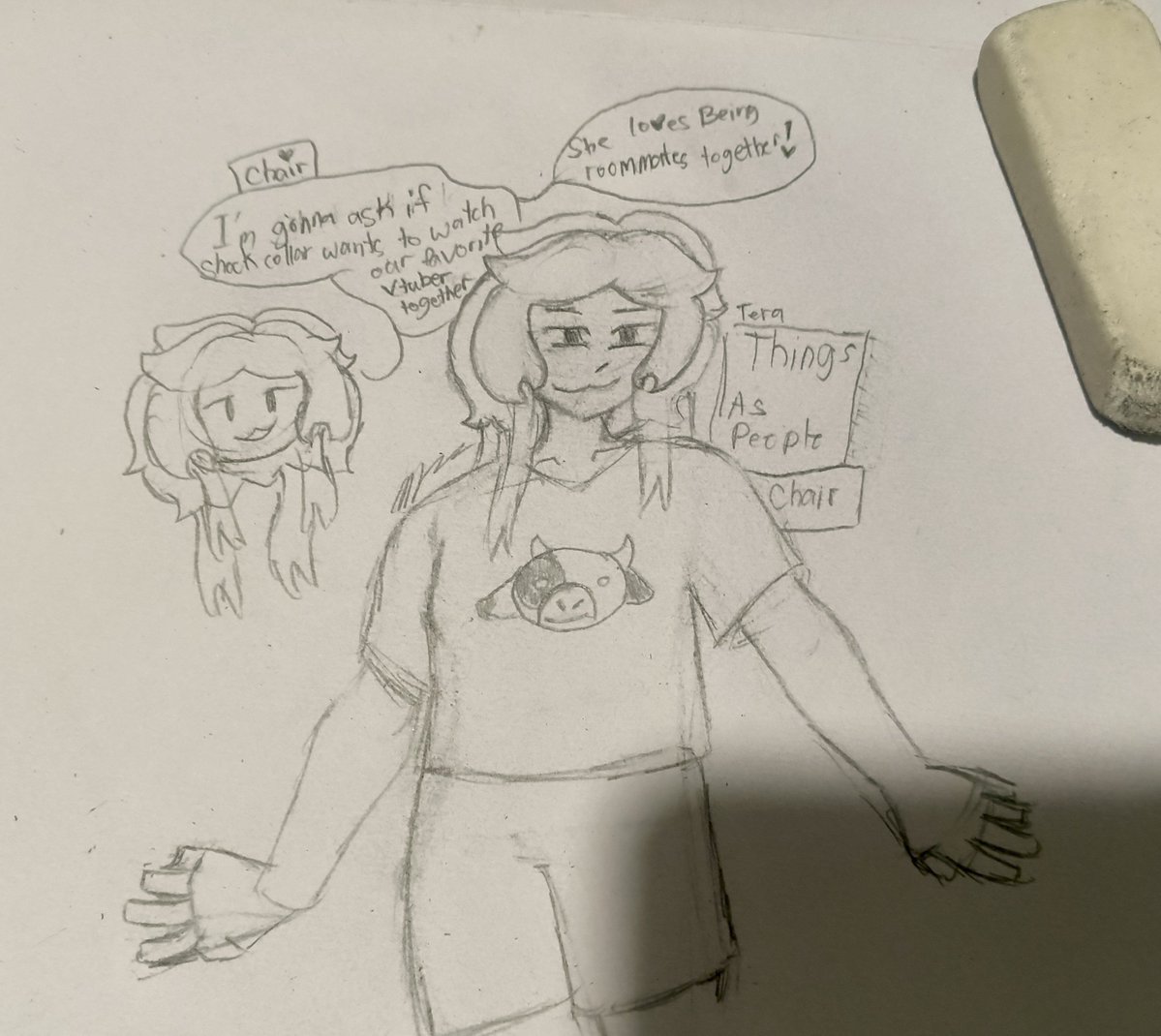 AccountBur85586's tweet photo. She's a girl lover, Shes loves Vtubers, and she's a hopeless romantic. She and Shock Collar live in the same apartment. 

Meet Chair! A member of the Things As People cast! https://t.co/JimvwCUiKu