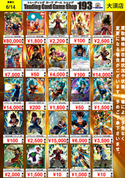 フュージョンワールド買取情報】 【パラレル】FB10-121 ベジット SCR