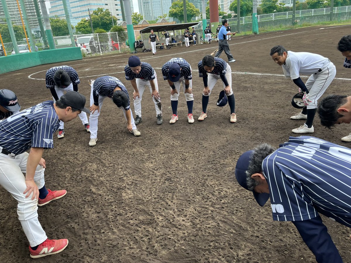 topgun_bbc's tweet photo. 【活動報告】6/7(日)練習試合
東京都中央区月島運動公園野球場で壮年部の試合後、続けて練習試合を行いました⚾️

壮年部メンバー中心でしたが、中央区1部所属のファミリア様と行い、1-3で負けました💦

トップガンでは新規部員、マネージャーを募集中です‼️一緒に軟式野球ができれば嬉しいです😆 https://t.co/HUGR4cUiNi