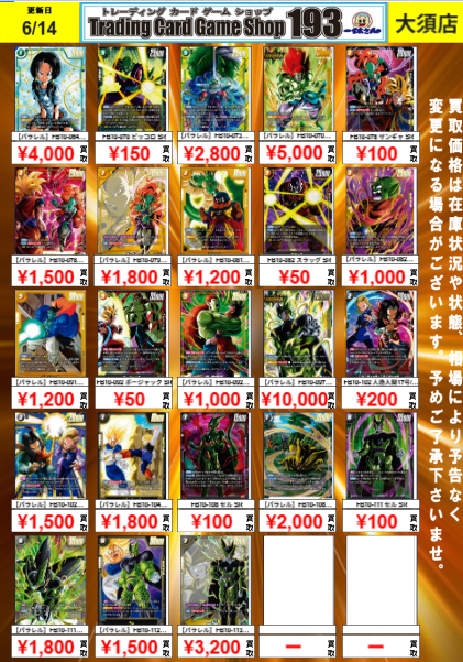 フュージョンワールド買取情報】 【パラレル】FB10-121 ベジット SCR