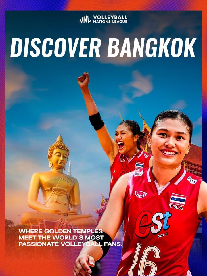 RRoAs_ty's tweet photo. ควีนบีมมา Welcome to Bangkok Thailand แล้วค่าา อีก 3 วันเท่านั้น จะมีการแข่งขันวอลเลย์บอลทีมหญิง รายการ VNL ณ อินดอร์สเตเดี้ยมหัวหมาก ทีมที่มาไทย มี โปแลนด์ ยูเครน บัลแกเรีย และเนเธอร์แลนด์🔥🔥🔥 
Cr. Photo :  ig volleyballworld
#วอลเลย์บอลหญิง https://t.co/tynaf5dGlh