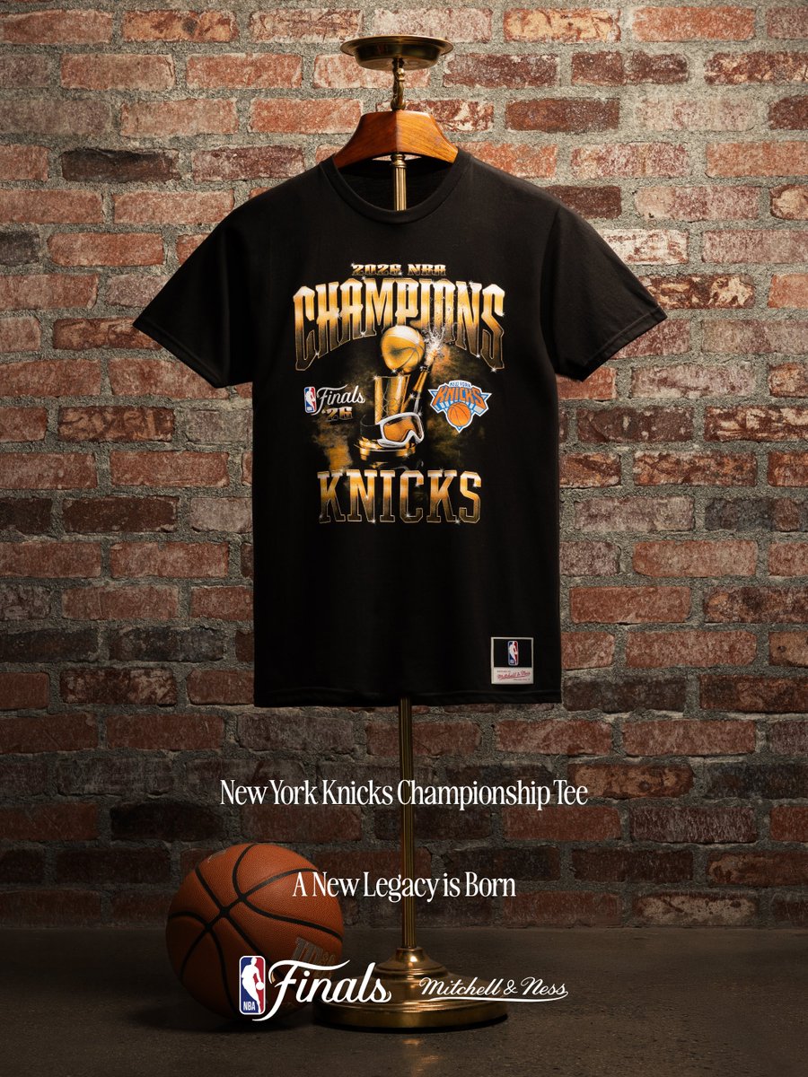 mitchell_ness's tweet photo. The @NYKnicks are your 2026 @NBA Champions!

The wait is over. 53 years later.

Shop the Knicks Championship Collection at https://t.co/HZKgAKsm6O. https://t.co/bWUBZiT9vU
