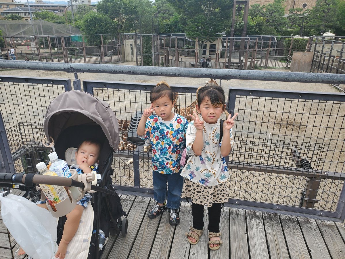 ぷーさん 早い者勝ち！ 今日は孫とりっくん連れて 動物園に… 蒸し暑いし 動物より人の方が多い(笑)