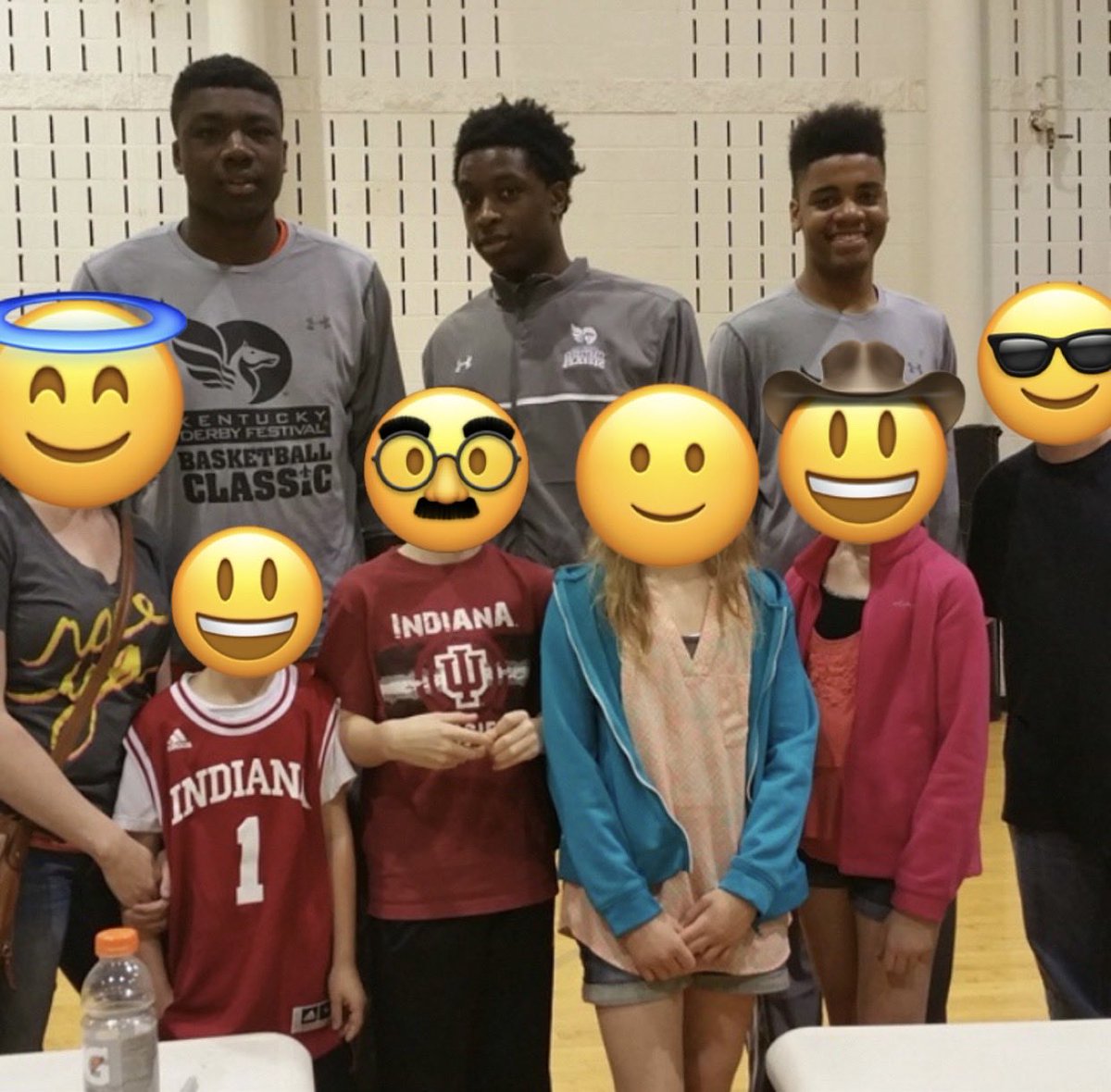 HoosierMarshal's tweet photo. Champ and a young marshal. Shoutout to Thomas Bryant and Juwan Morgan as well #iubb https://t.co/tQA3rHbcMR