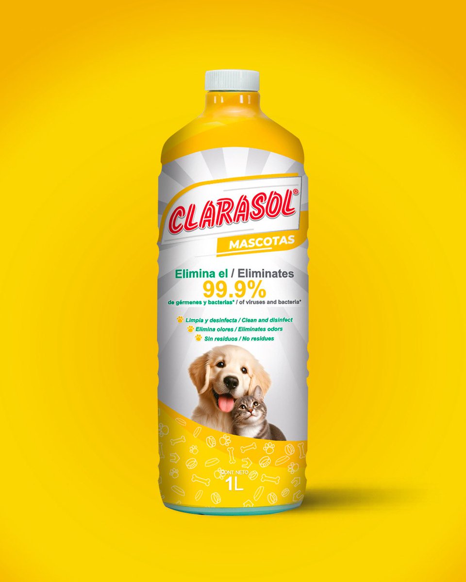 ClarasolMx's tweet photo. Porque ellos también merecen un hogar limpio y seguro ✨🐾

✅ Limpia y desinfecta
✅ Ayuda a eliminar olores
✅ Sin residuos tóxicos
✅ Elimina el 99.9% de gérmenes y bacterias*

.
#ClarasolMascotas #LimpiezadeMascotas #LimpiezaSegura #LimpiezaConAmor #ClarasolMx https://t.co/3bNC8DrKQE