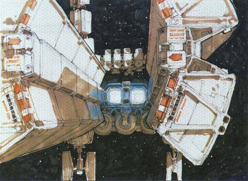 is_OwenLewis's tweet photo. Some great concept art for the movie Alien, by Ron Cobb.

The ship's bridge in the quoted tweet is his as well, I originally thought it was Syd Mead 🤷‍♂️ https://t.co/PngfHbG4kN