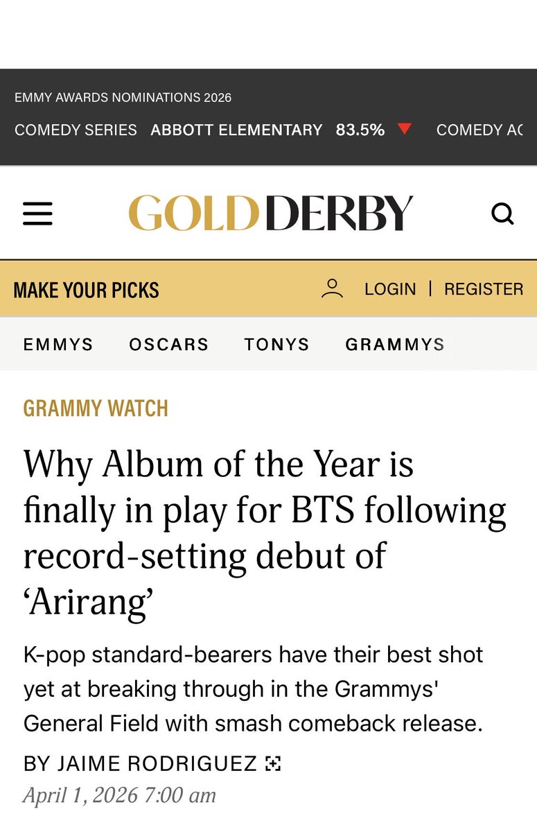 ArpaAdrita32360's tweet photo. @AboutMusicYT Armys get ready for another scammy moments. ARIRANG by BTS is the most successful album this year this deserves to win a Grammy 10000% https://t.co/51A1KySCl8