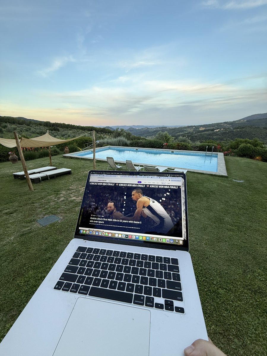 timothysykes's tweet photo. THE NEW YORK KNICKS ARE THE WORLD CHAMPIONS AND I LOVE PULLING ALL NIGHTERS AND WATCHING THE GAMES ON MY LAPTOP AT SUNRISE HERE IN ITALY FOR THE PAST MONTH TO SEE IT ALL LIVE!!! 

JALEN BRUNSON IS THE MAN, UNDERESTIMATED FOR TOOOOOOOO LONG! NEVER FORGET HARD WORK PAYS OFF!! #goknicks #jalenbrunson #letsgoknicks