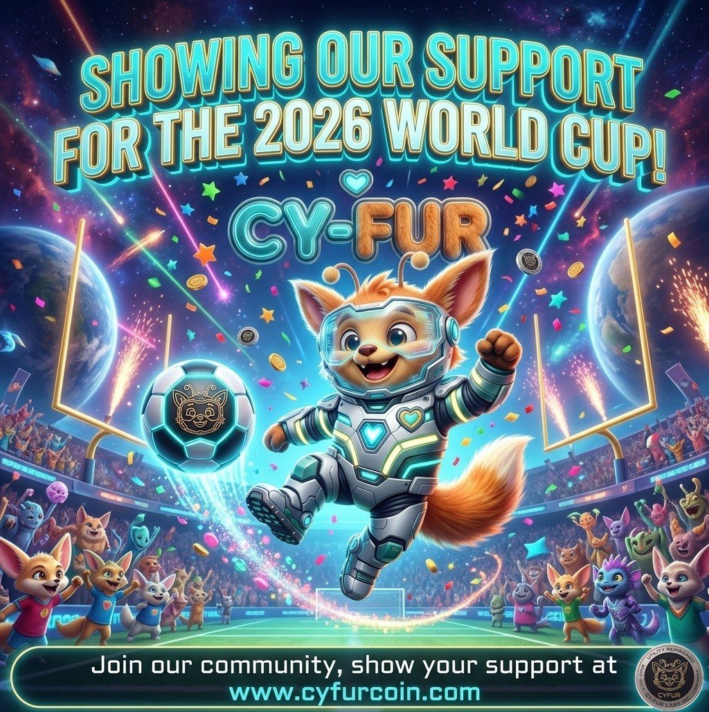 CyFurCoin's tweet photo. Are you ready for Wolrd Cup 2026?  WE ARE!!!
Which team are you rooting for this year?!

#CyFurWorldCup #CyfurLabsInc #CYFUR #Solana #MemeToken #CyfurWebseries https://t.co/6djyocaE0t