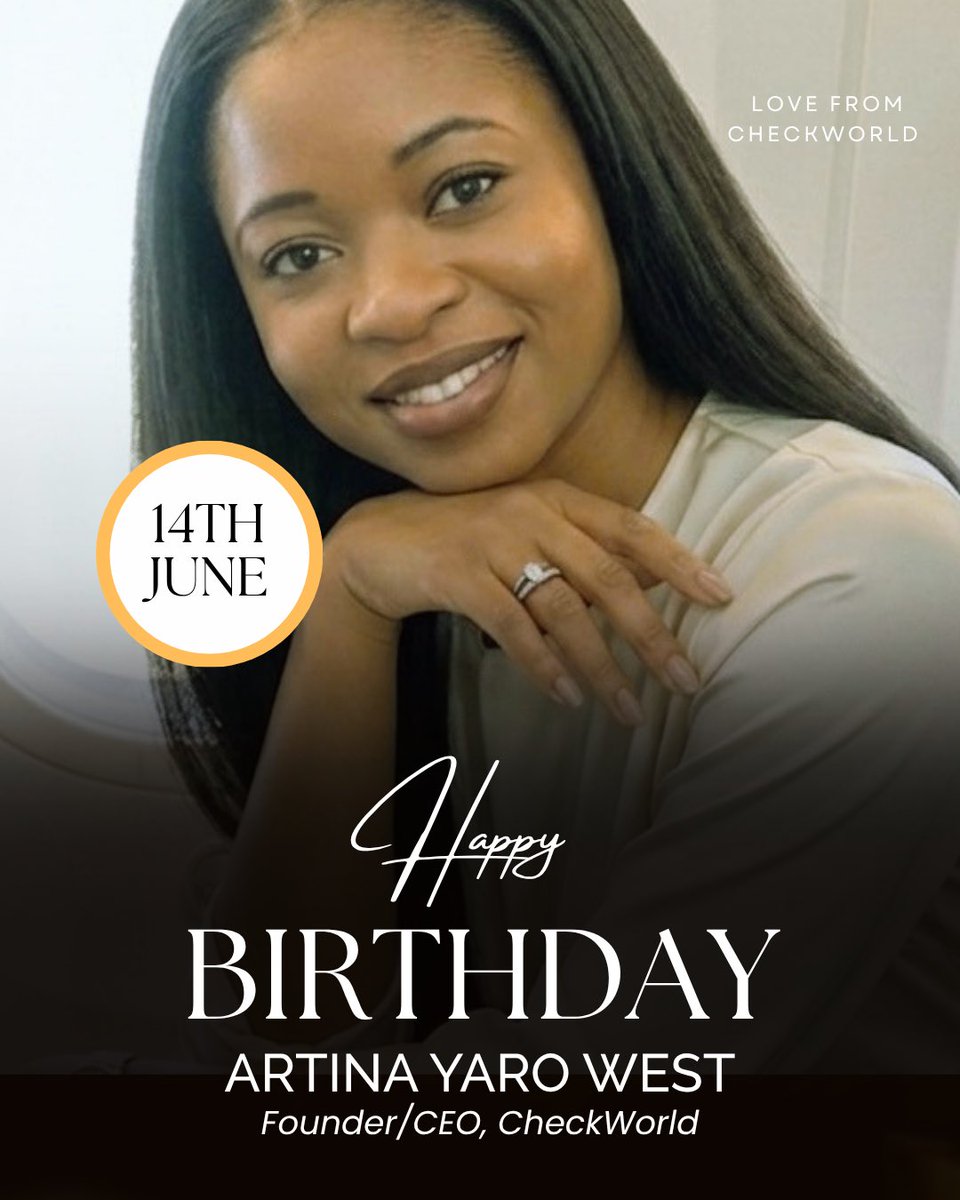 icheckworld's tweet photo. Happy Birthday to our Founder &amp; CEO, Artina Yaro West! 

Her vision drives the CheckWorld mandate: equipping the next generation with the analytical tools to evaluate our shared humanity and dismantle prejudice through profound cultural literacy. https://t.co/hI6a8DXIzk