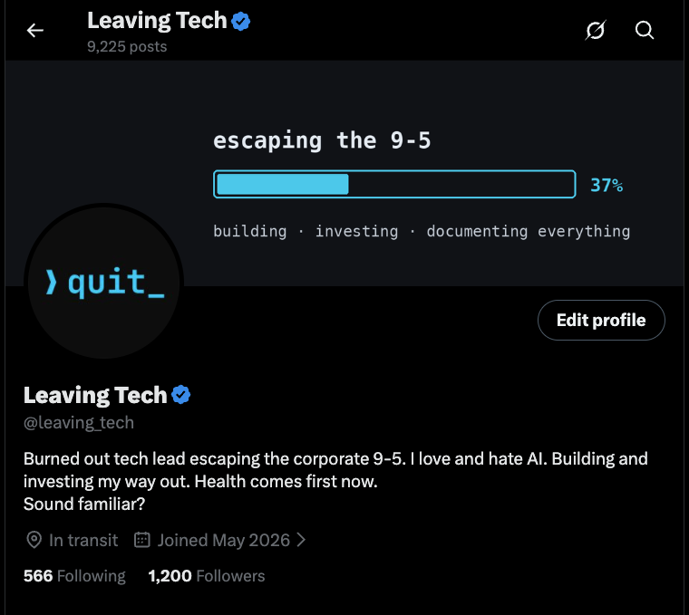 Leaving Tech tweet media