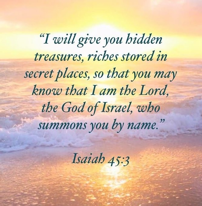 MaryfromMarin's tweet photo. .#ccot #tcot #treasures #riches #Lord #God #Bible #Isaiah https://t.co/0262B06e01