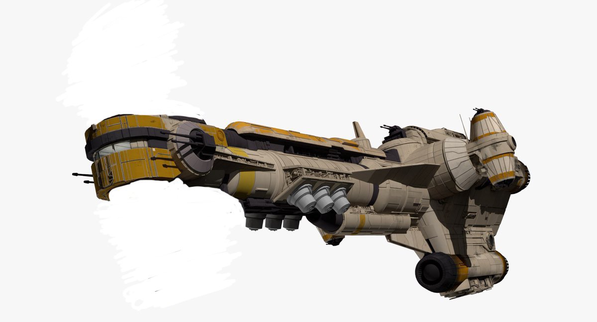 upper_decker175's tweet photo. @ExodusPrimal @aviicinders @pilk_dr @ShitpostRock2 My brother that's the point im making lmao, the most recognizable part of both is the hammerhead, but honestly? I don't think they do now, I'd argue the KOTOR one looks more similar to a gozanti-class than the newer one now, https://t.co/fCneHysLmp