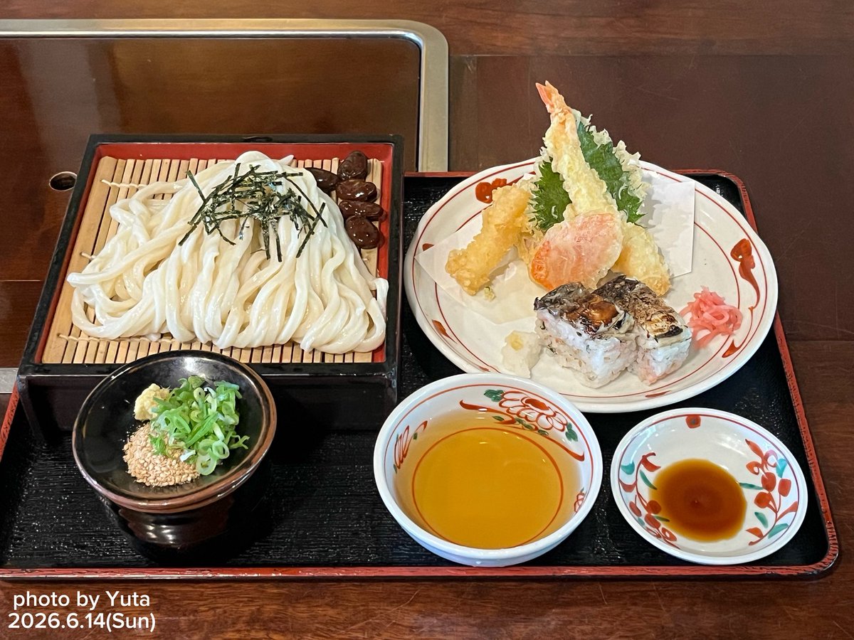 JimnyYuta2023's tweet photo. 香川八食目
うどん本陣山田家さん
焼鯖寿し定食
ごちそうさまでした😋🙏
#うどん県
#yuta旅2026
#飯テロ
#yutameshi
#iPhonecamera https://t.co/6GFZ0PAkVG