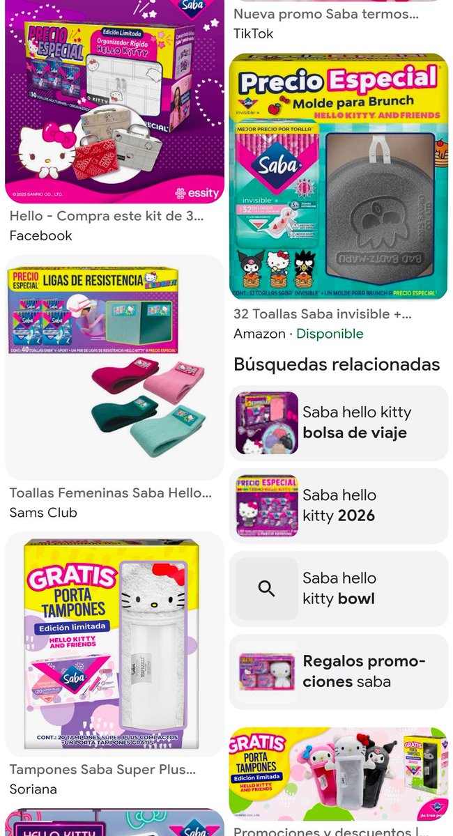 ___Pamela___Q's tweet photo. @WORLD_of_nyanko Si, es demasiado popular aquí, hay una marca de toallas sanitarias llamada "saba" que cada cierto tiempo da regalitos de Sanrio en sus productos. https://t.co/Q1lr1uzWLH