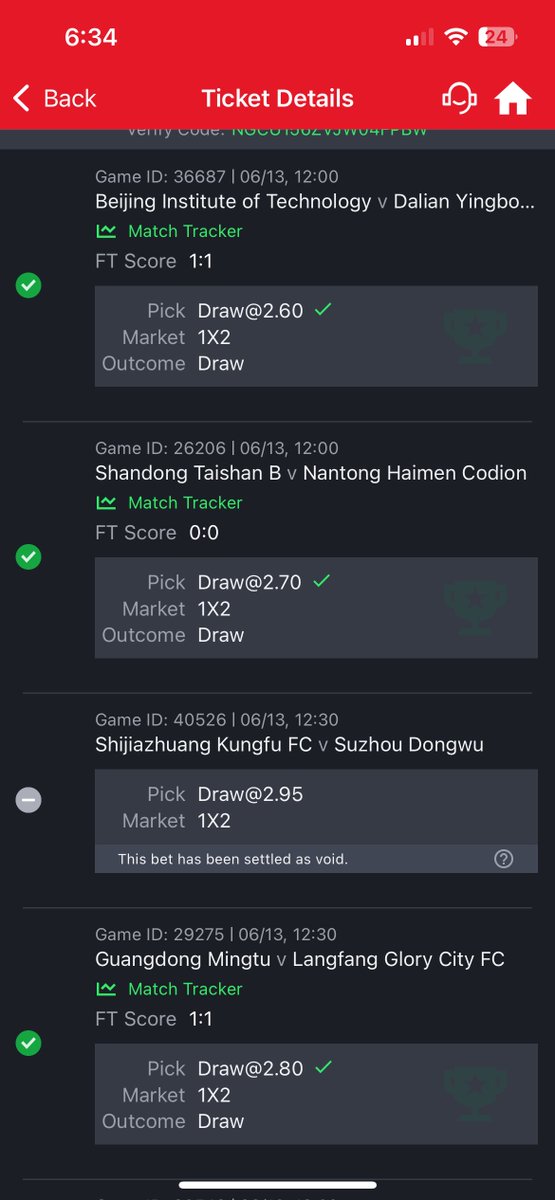 TKKKSPORTS's tweet photo. 💥💥💥💥💥💥💥💥💥💥💥

Woke up to Boom 💥 

4/4 &amp; 5/5 Draw Boom 💥 

Congratulations to those that played 🙌 https://t.co/TriPsHf9DB