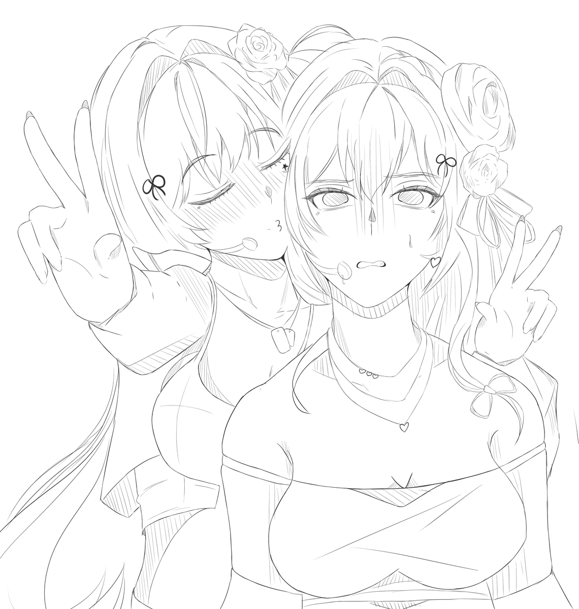 Narukamii_'s tweet photo. They are besties 
#NIKKE #NIKKEfanart https://t.co/Cc9Pm77JoO