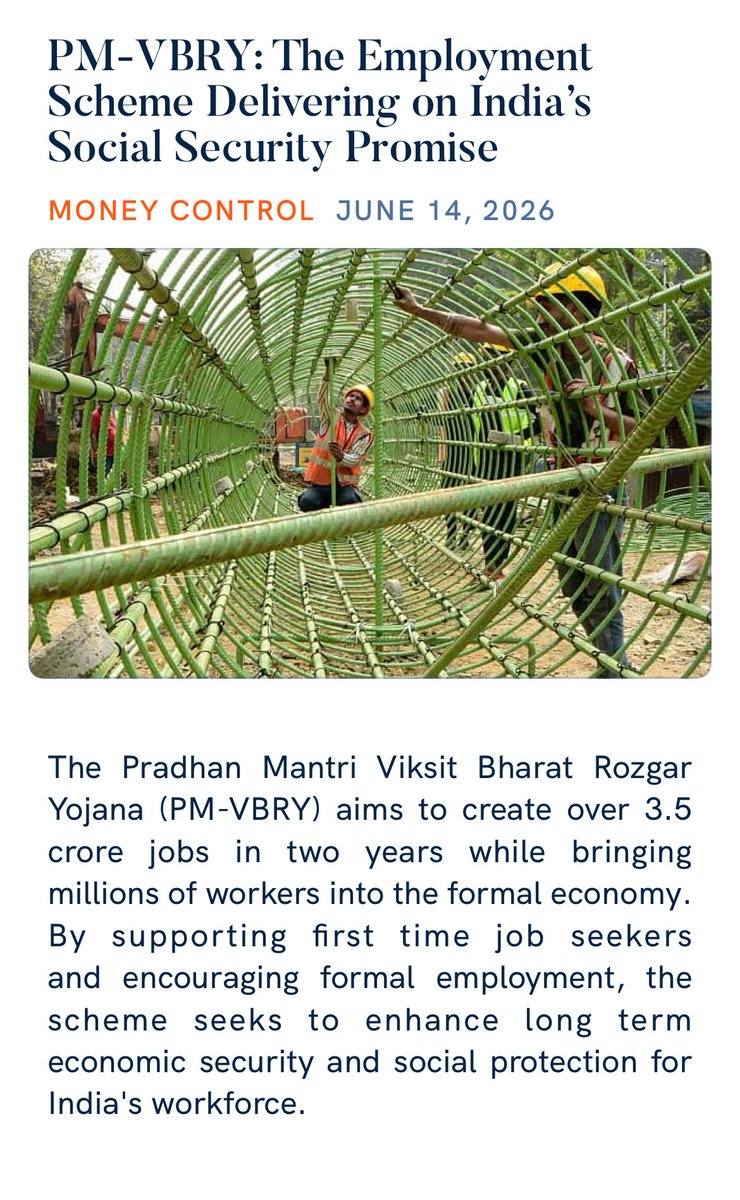 svsrinivas17's tweet photo. PM-VBRY: The Employment Scheme Delivering on India’s Social Security Promise
https://t.co/AbcRcC9iZO

via NaMo App https://t.co/QHU9SR7pDF