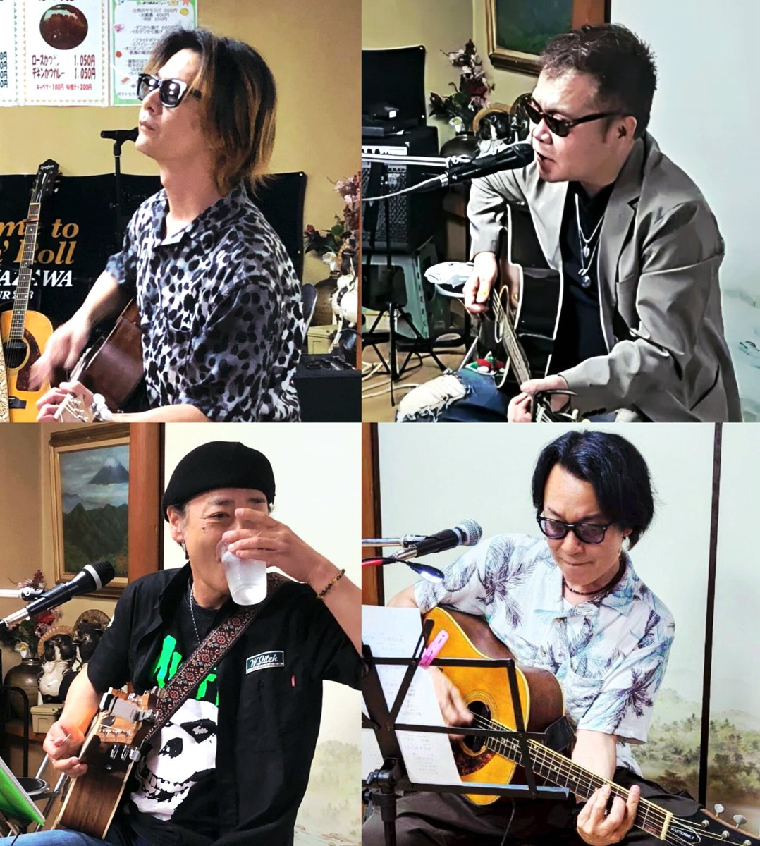 Southerncros6's tweet photo. きのうは江戸川区平井のYAZAWAなとんかつ屋、さん亭にてお座敷ライブ🎵めんま、元、エージ、ジョニーの4組が共演✋️😎
笑顔溢れる大変素敵な集いとなり、ありがとうございました🤗

またぜひ企画させて頂きたいと思います。よろしくお願いいたします✨️

#大人軽音部の集い
#ありがとうございました https://t.co/KTn7U6ZYRh
