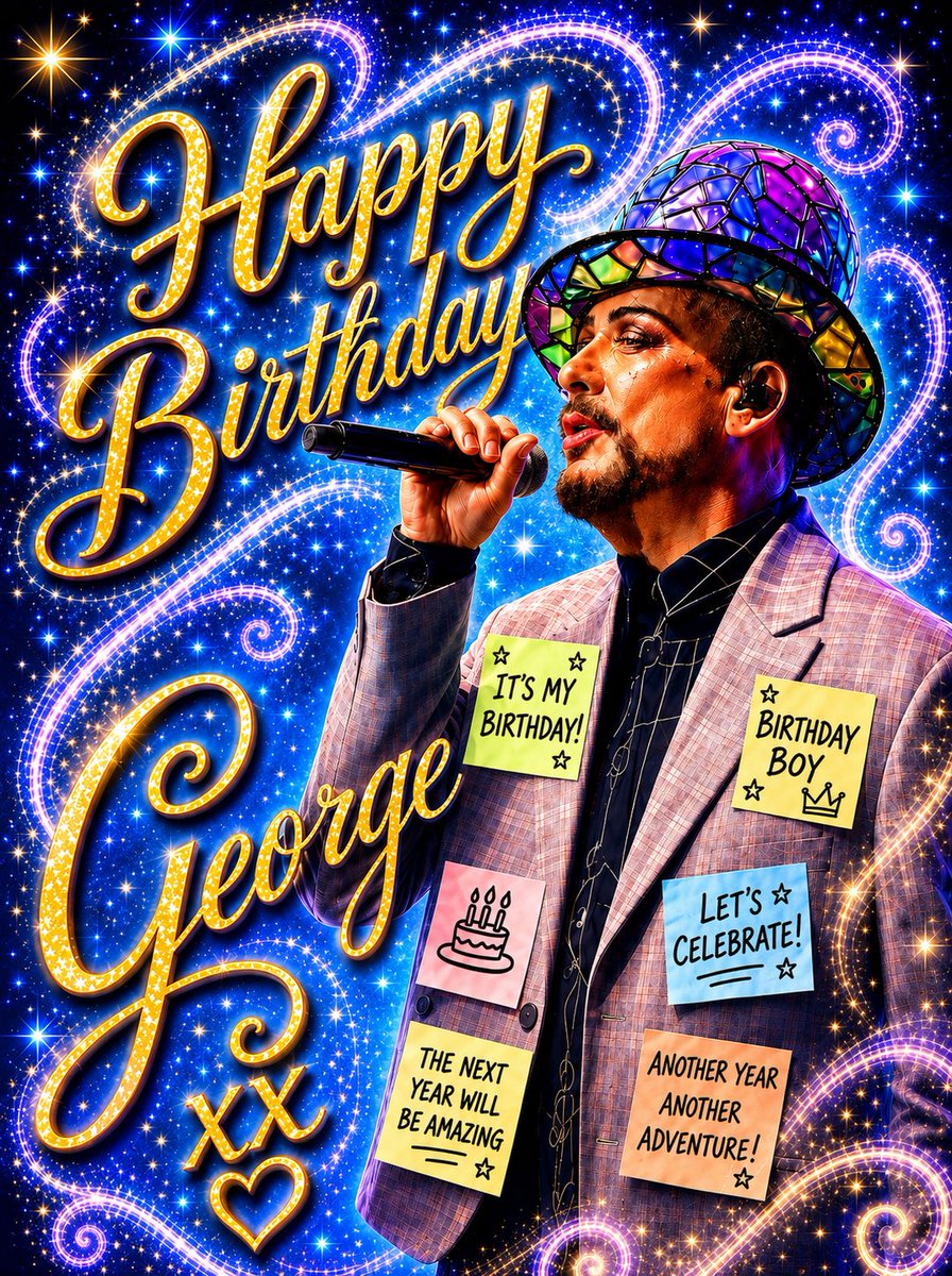 tinarice77's tweet photo. Have a lovely Birthday @BoyGeorge xx ❤️🎉🎉 https://t.co/hBv191e6Ng