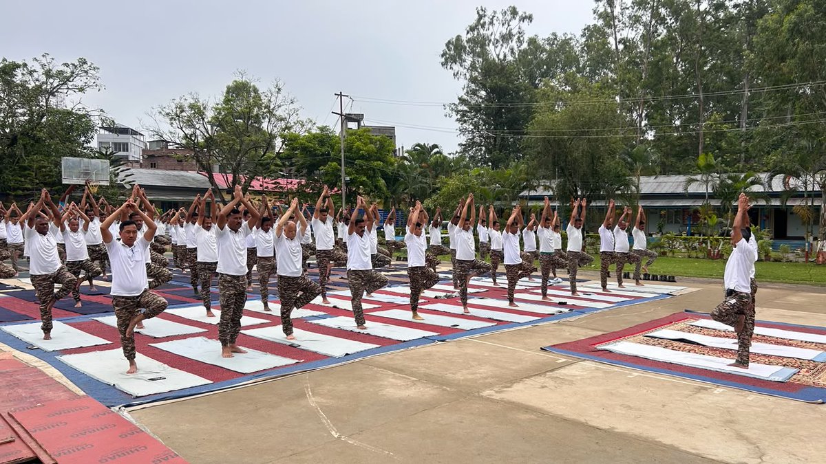 tiger69bn's tweet photo. As a prelude to International Day of Yoga–2026, an Online yoga session at 69 Bn #CRPF as part of daily physical activities.  #IDY2026 #ministryofayush https://t.co/5e4wD1ei8N