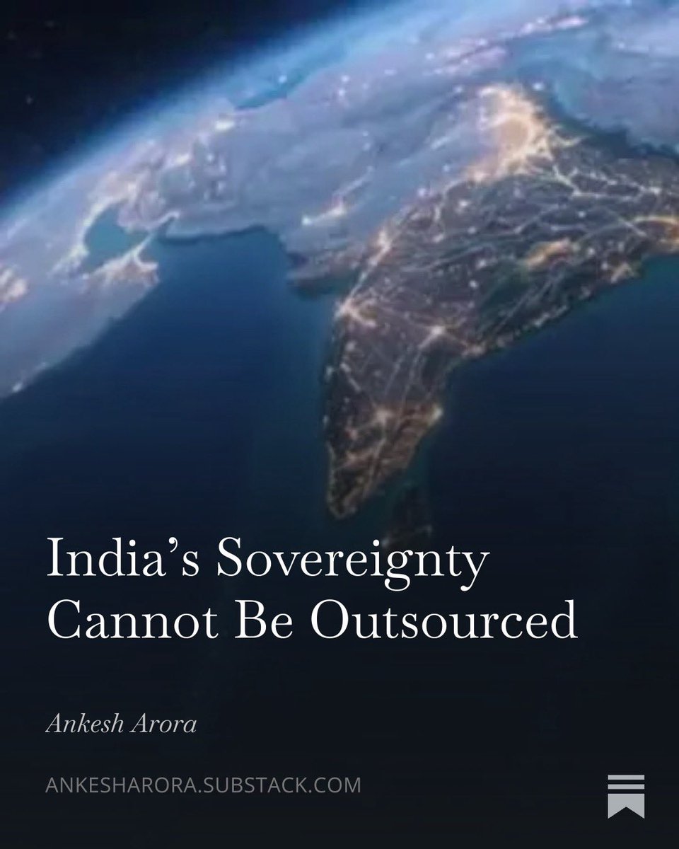 ankeshxarora's tweet photo. Sovereignty in the Age of Intelligence https://t.co/EAfNAwjZUP