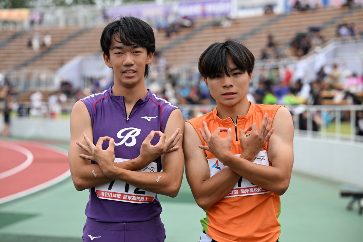 Getsuriku's tweet photo. #IH北関東
男子200m決勝（-0.2）
🥇森脇悠翔（所沢北3埼玉）21.01 大会新！
🥈佐藤快衛（西武文理3埼玉）21.04  大会新！
🥉 比企泰聖（前橋育英3群馬）21.28 

埼玉勢が大会記録を36年ぶりに更新👏✨ https://t.co/E6nond1BGG