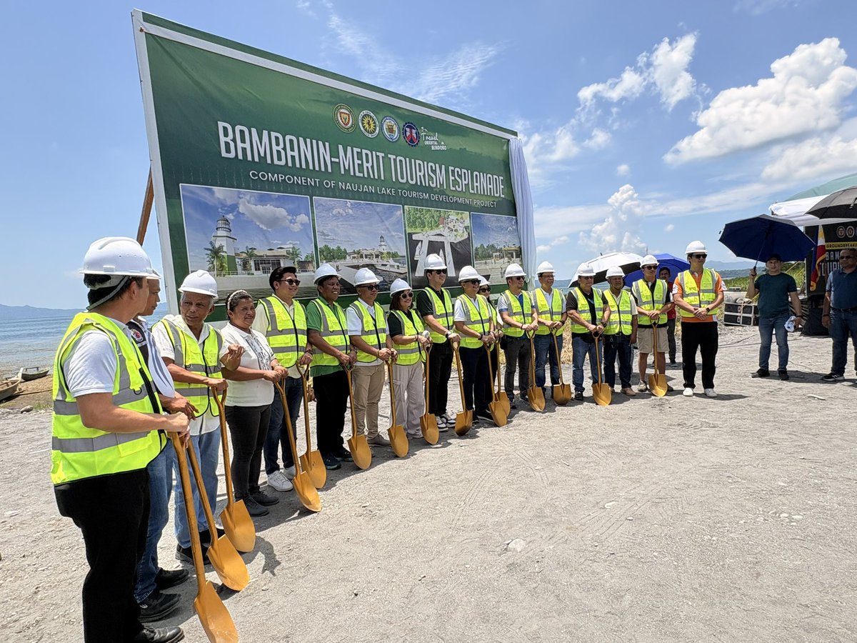 Dennis_Datu's tweet photo. Gov. Humerlito “Bonz” Dolor led the groundbreaking ceremony for the Bambanin-Merit Tourism Esplanade in Victoria, Oriental Mindoro, a tourism development project backed by a P300-million fund.

The esplanade is one of the four major components of the Naujan Lake Tourism Development Project, which seeks to position the area as a premier eco-tourism destination and stimulate local economic growth.

Also included in the Naujan Lake Tourism Development Project are the Minglet Forest Eco-Tourism Experience in the municipality of Socorro, the Tagbakin Falls Trek Adventure in the town of Pola, and the Montelago Hot Spring development in Naujan. Groundbreaking ceremonies for these projects are scheduled to take place in the coming months.

@ABSCBNNews