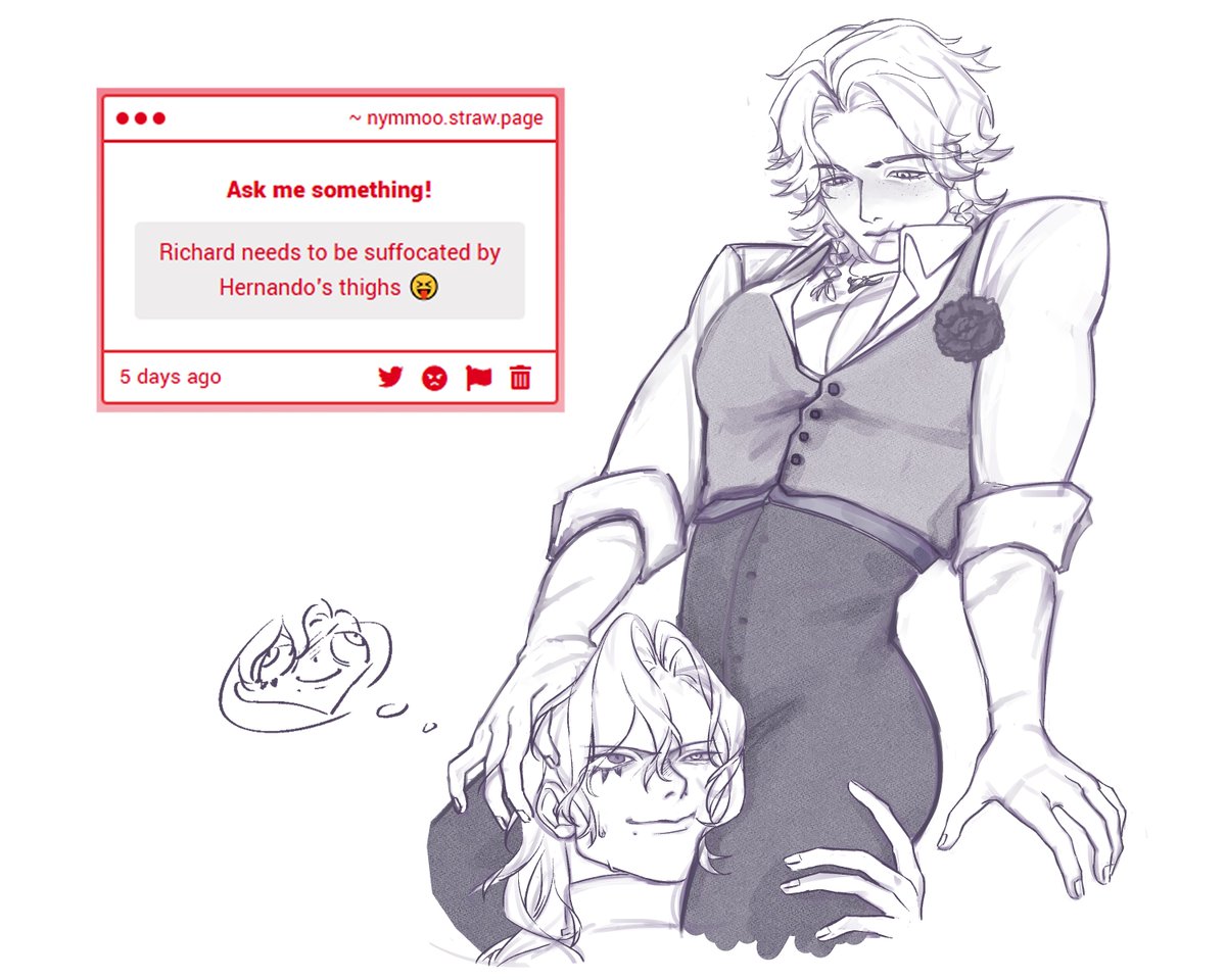 ne_phism's tweet photo. thanks for this idea, the voice in my head. i cannot draw richard being suffocated bc i want that person to be me, not him https://t.co/9NV4gNtH17