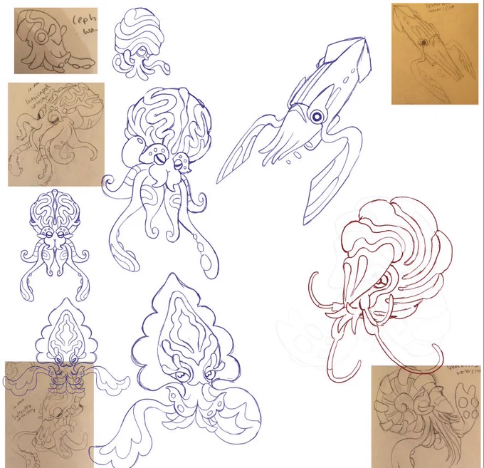 getting back in the fakemon kick…here's some sketches of old designs
#fakemon #pokemon 