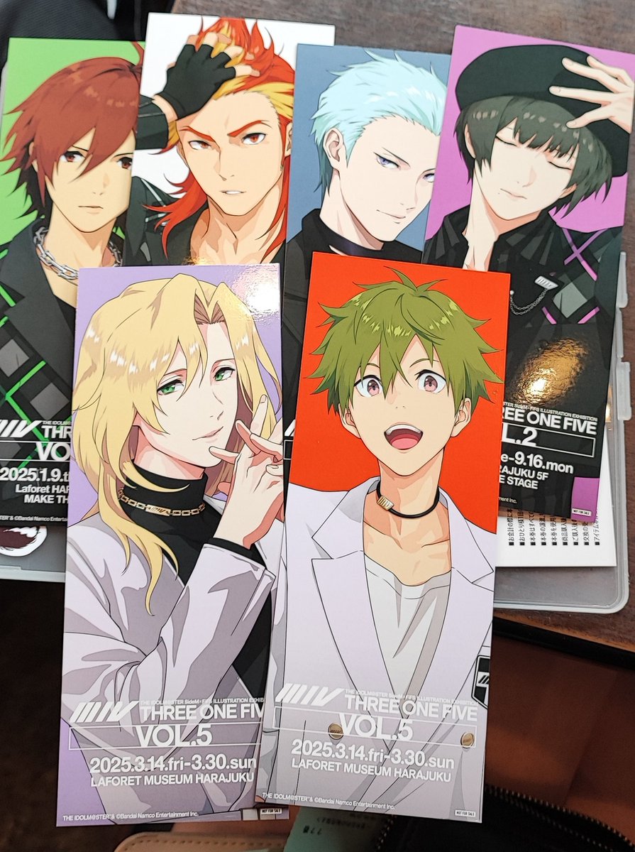Rom_13e's tweet photo. 【交換】アイドルマスターSideM FIFS展 スリーワンファイヴ 特典

(譲)冬馬☆、荘一郎 、圭、 隼人、雨彦☆、朱雀

(求)類、大吾、春名☆、漣☆
  
☆は☆優先。
類最優先。

本日夕方頃まで渋谷滞在。
後日郵送も可能ですが本日手渡しだとありがたいです。
お気軽にお声掛けください！ https://t.co/2xsXcFrlzY