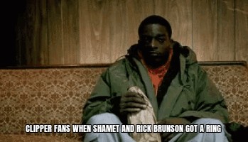 tee2dabee's tweet photo. Nah for real I'm happy for Shamet and Jalen's pops. Shout out to the Knicks for beating Wemby and crew. 
#Knicks 
#Clippernation https://t.co/B2jUHZiCQH