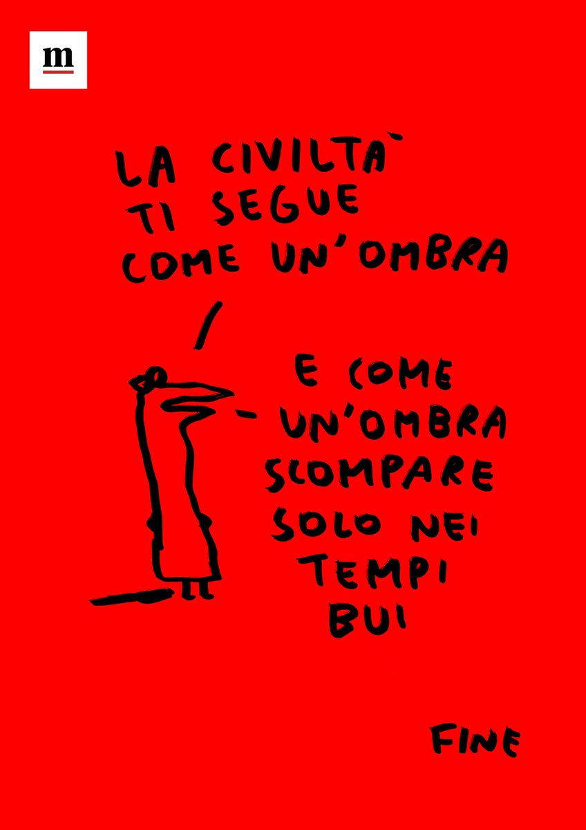 GliScarabocchi's tweet photo. La civiltà 

Scarabocchio dalla prima de @ilmanifesto, oggi in edicola. https://t.co/Jq2GBcDbkw