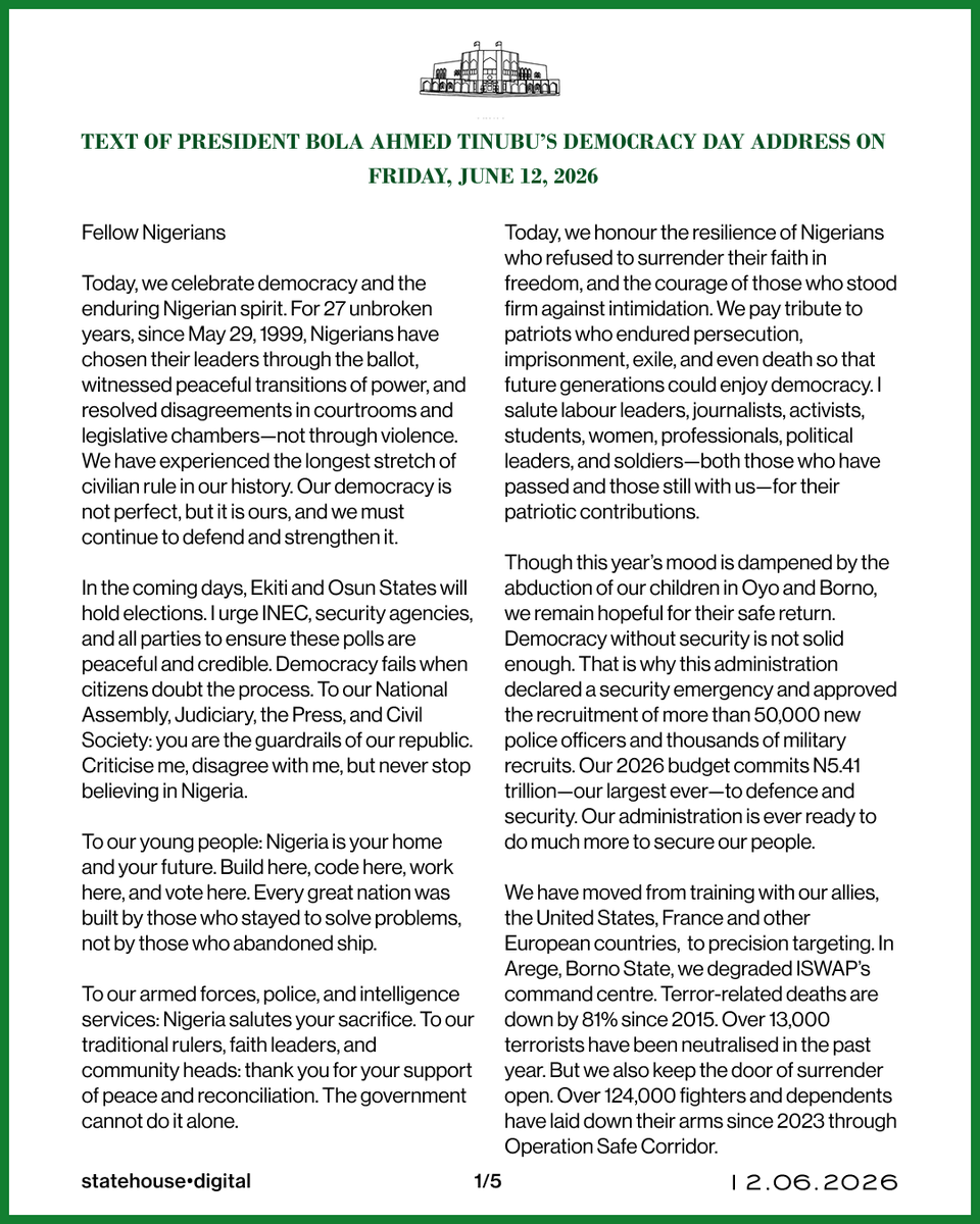 Presidency Nigeria tweet media