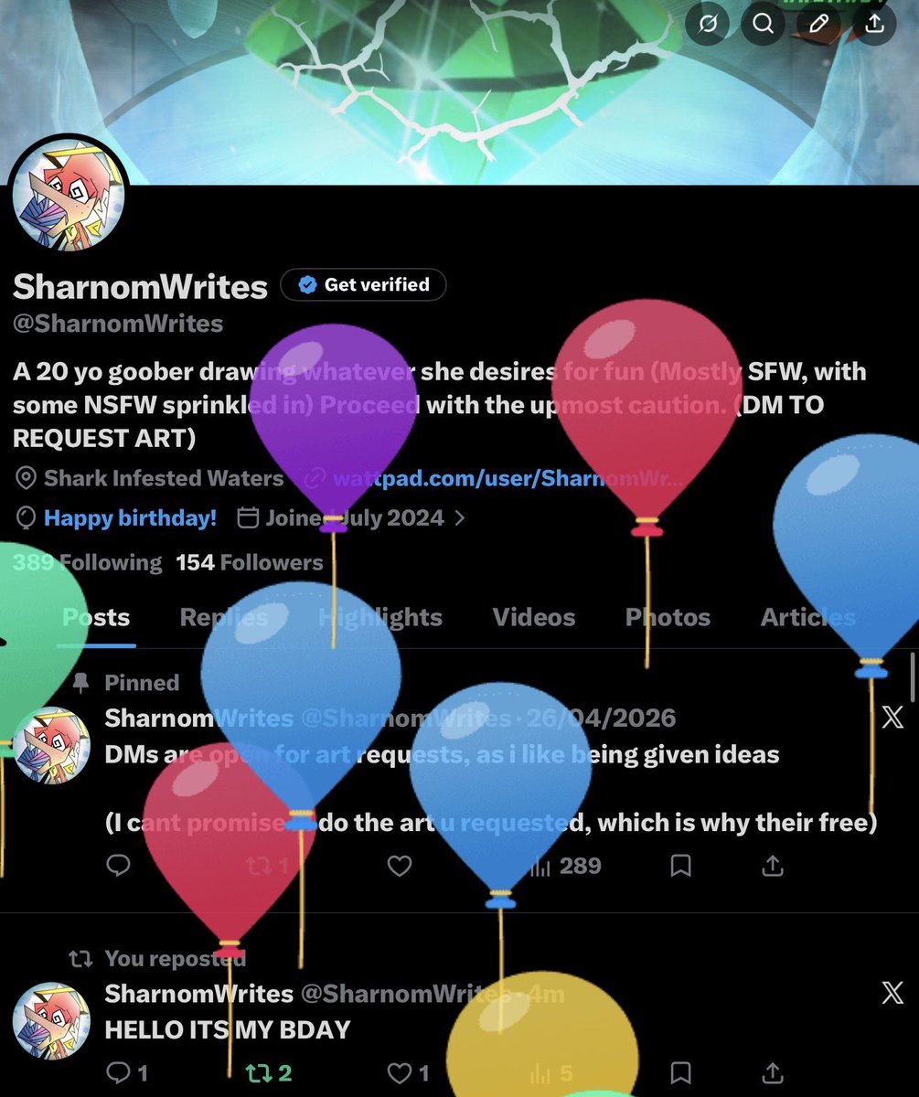 SharnomWrites's tweet photo. BALLOONS https://t.co/REg0wYED5V