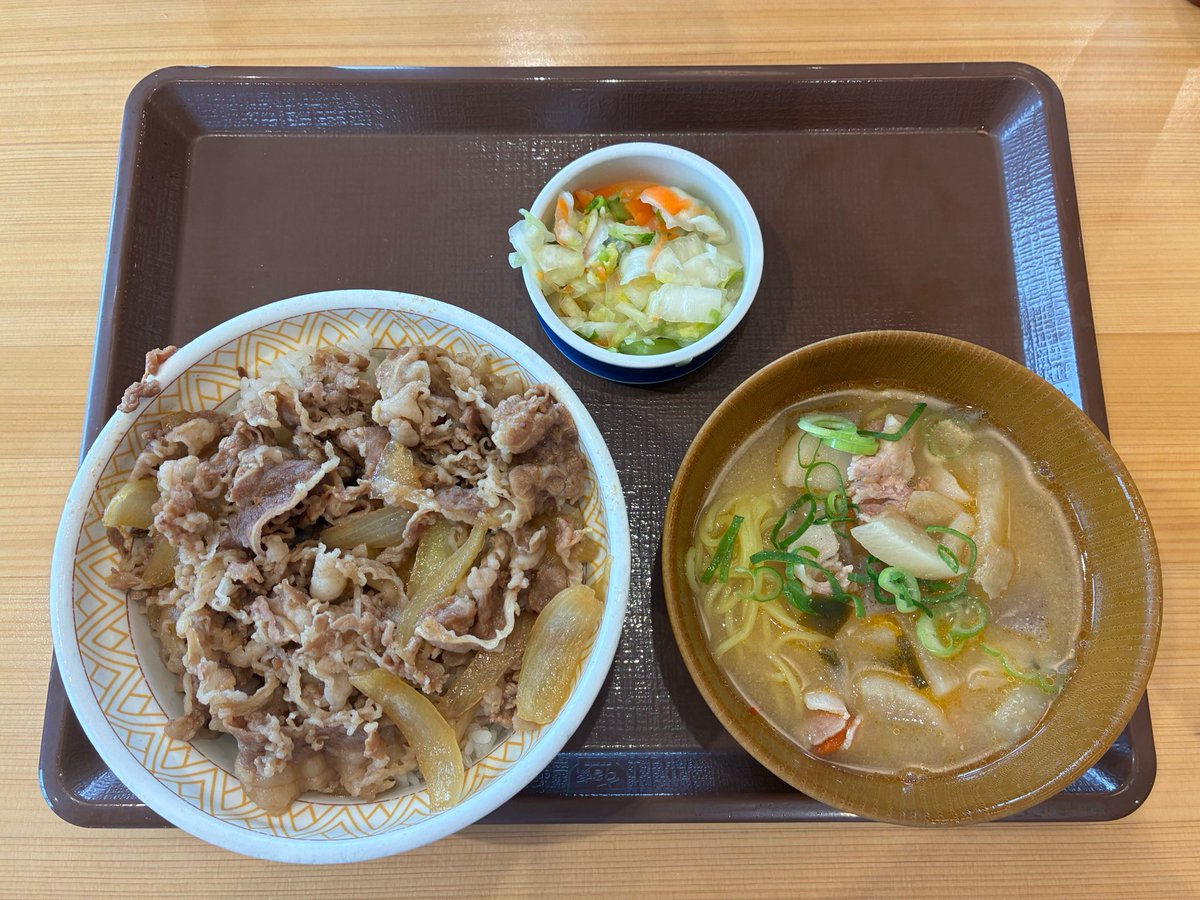 mare2142's tweet photo. お腹が空いたので15時のおやつ

ネットですき家のとん汁みそラーメンの麺がほぐされてないとか見たんだけど、今回の店舗はちゃんとしてた
素晴らしい👍 https://t.co/vvhciODCzI