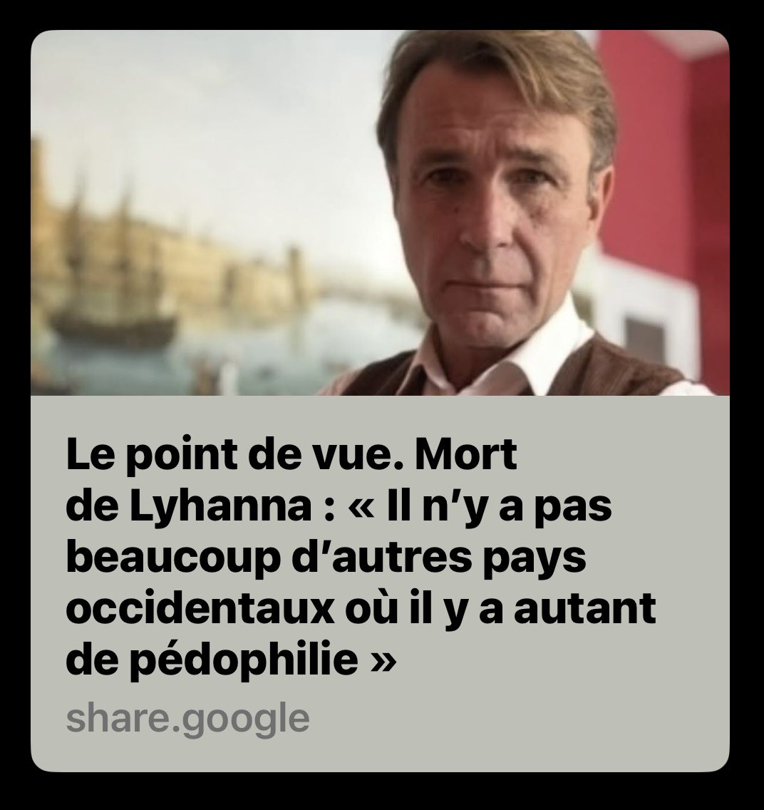 michel_amas's tweet photo. Le point de vue. Mort de Lyhanna : « Il n’y a pas beaucoup d’autres pays occidentaux où il y a autant de pédophilie »
Le point de vue. Mort de Lyhanna : « Il n’y a pas beaucoup d’autres pays occidentaux où il y a autant de pédophilie » https://t.co/wwPH5x3fe4