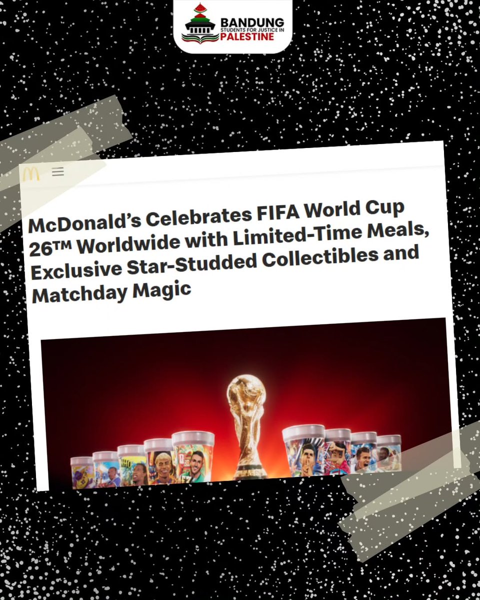 erlanishere's tweet photo. Jangan lupakan boikot produk makanan dan minuman pendukung genosida di tengah musim Piala Dunia 2026!
Palestina masih dijajah Zionis Israel, itu sebabnya tekanan boikot dari kita semua dibutuhkan. Sebarkan ke keluarga, saudara, dan teman-teman. 👍 https://t.co/TIhyMjEbqR